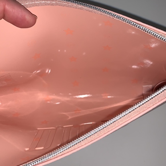 DIOR pink logo makeup toiletry clutch case mini bag w D charm - Picture 6 of 6